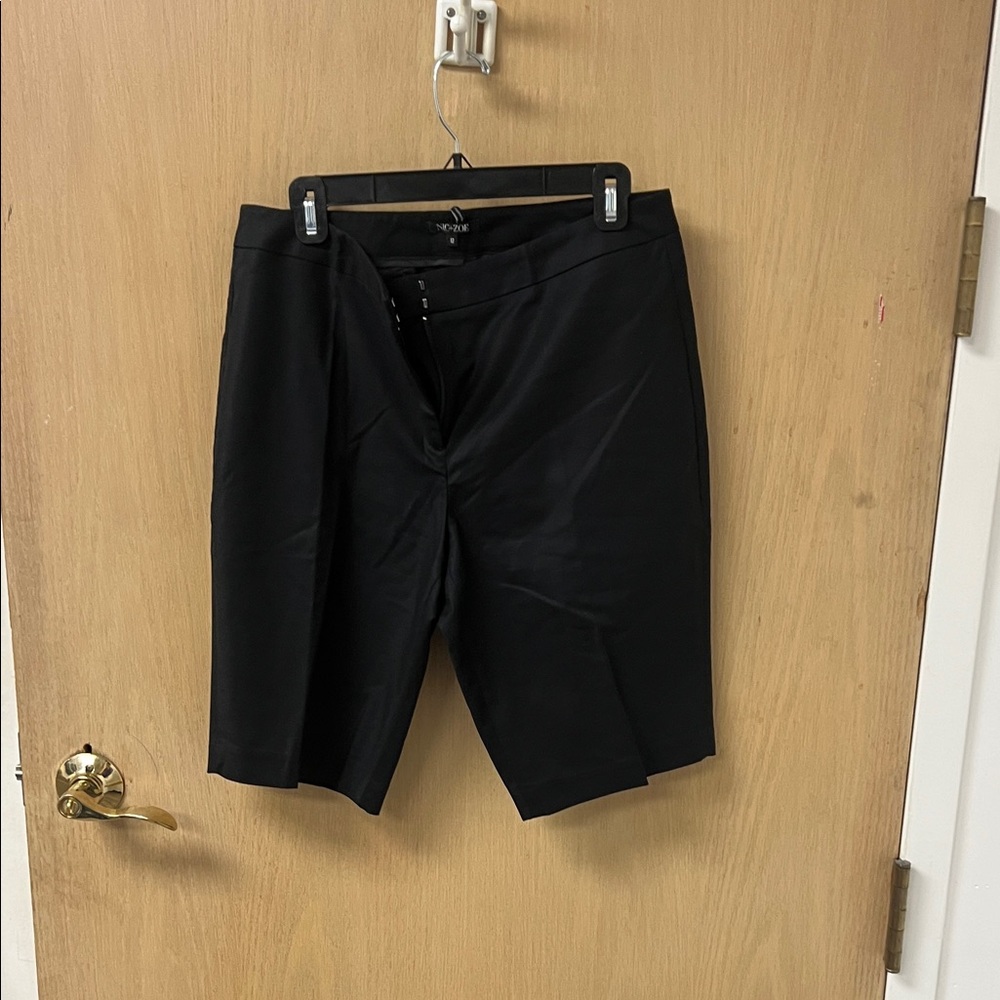 NIC+ZOE Women's Black Flat Front Shorts